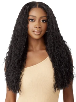 Outre 100% Human Hair Blend 5"x5" Lace Closure Wig - HHB-PERUVIAN WATER WAVE 24"