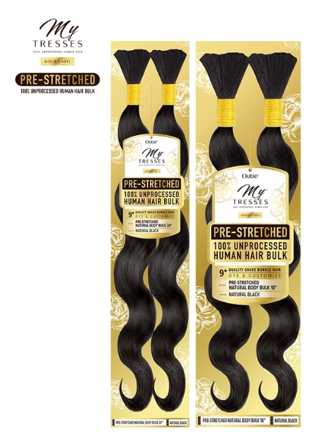 Outre Mytresses Gold Label 100% Unprocessed Human Hair Pre-stretched NATURAL BODY Bulk 3 Outre Mytresses Gold Label 100% Unprocessed Human Hair Pre-stretched NATURAL BODY Bulk