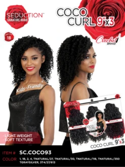 Seduction Signature Braid 3X COCO CURL Crochet Braid 9 SC.COCO93