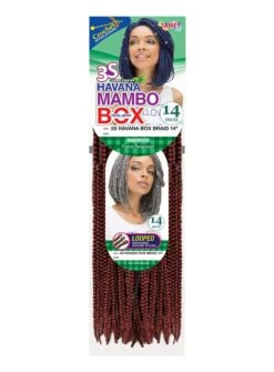 JANET COLLECTION 3S HAVANA BOX BRAID (10, 12, 14, 18, 24 Inches) -Wig Shop 3s havana box braid 14