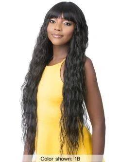 Its A Wig Human Hair Mix Full Wig - BANG OCEAN WAVE 34 -Wig Shop bangocean2m