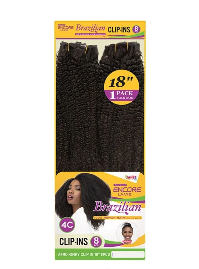 Janet Collection Encore Lavie 4C AFRO KINKY Clip In Hair 18 8pc 6 Janet Collection Encore Lavie 4C AFRO KINKY Clip In Hair 18 8pc - Image 4