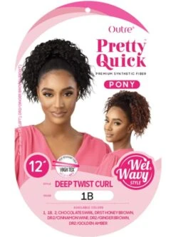Outre Pretty Quick Wet & Wavy Pony Ponytail - DEEP TWIST CURL 12 -Wig Shop deep twist curl6m 1