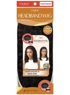 Outre Headband Human Hair Wet And Wavy Wig - LOOSE DEEP 20 -Wig Shop loosed5m