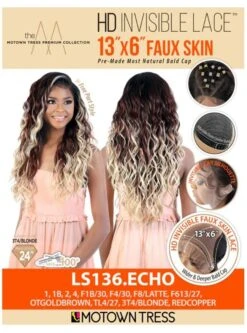 Motown Tress Premium Synthetic 13x6 Faux Skin HD Invisible Lace Wig -Wig Shop ls136.echo6m 1