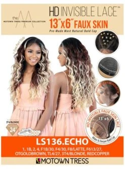 Motown Tress Premium Synthetic 13x6 Faux Skin HD Invisible Lace Wig -Wig Shop ls136.echo7m 1