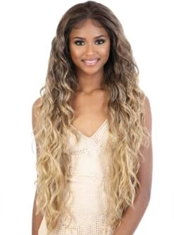 Motown Tress Premium Synthetic 13x7 HD Invisible Fake Scalp Lace Wig -