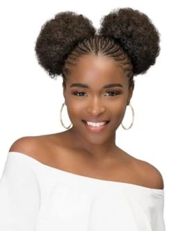 Janet Collection Noir Afro Puff 2Pcs (AFP11)