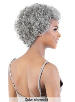 Motown Tress Human Hair Silver Gray Hair Collection Wig - SH.FIT -Wig Shop sh.fit1m