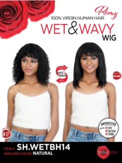 Seduction 100% Virgin Human Hair Remy Wet & Wavy Wig - SH.WETBH14