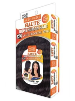 Model Model Haute 13X3 100% Human Hair HD Lace Frontal Wig - STRAIGHT 18 -Wig Shop wqt181m
